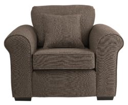 Collection - Erinne - Fabric Chair - Chocolate